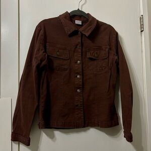 Classic Brown Women's Button-Up Shirt